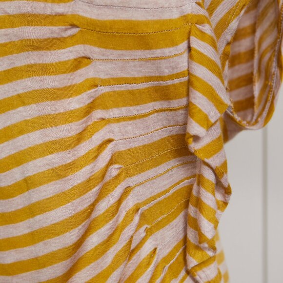 Anthropologie Striped Flutter Sleeve Asymmetrical Tunic (Dress) NWOT - Picture 3 of 5
